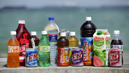 A range of F&N's soft drinks